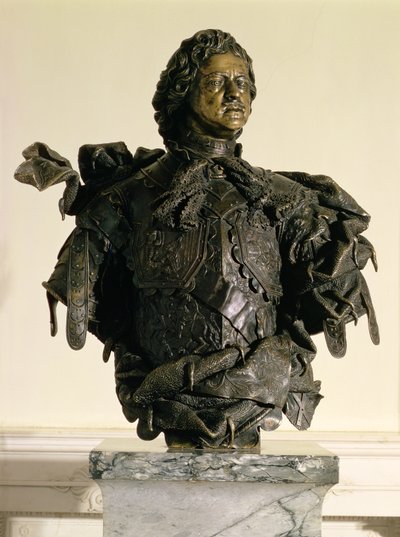 Portrait bust of Peter I (1672-1725) by Bartolomeo Carlo, conte Rastrelli